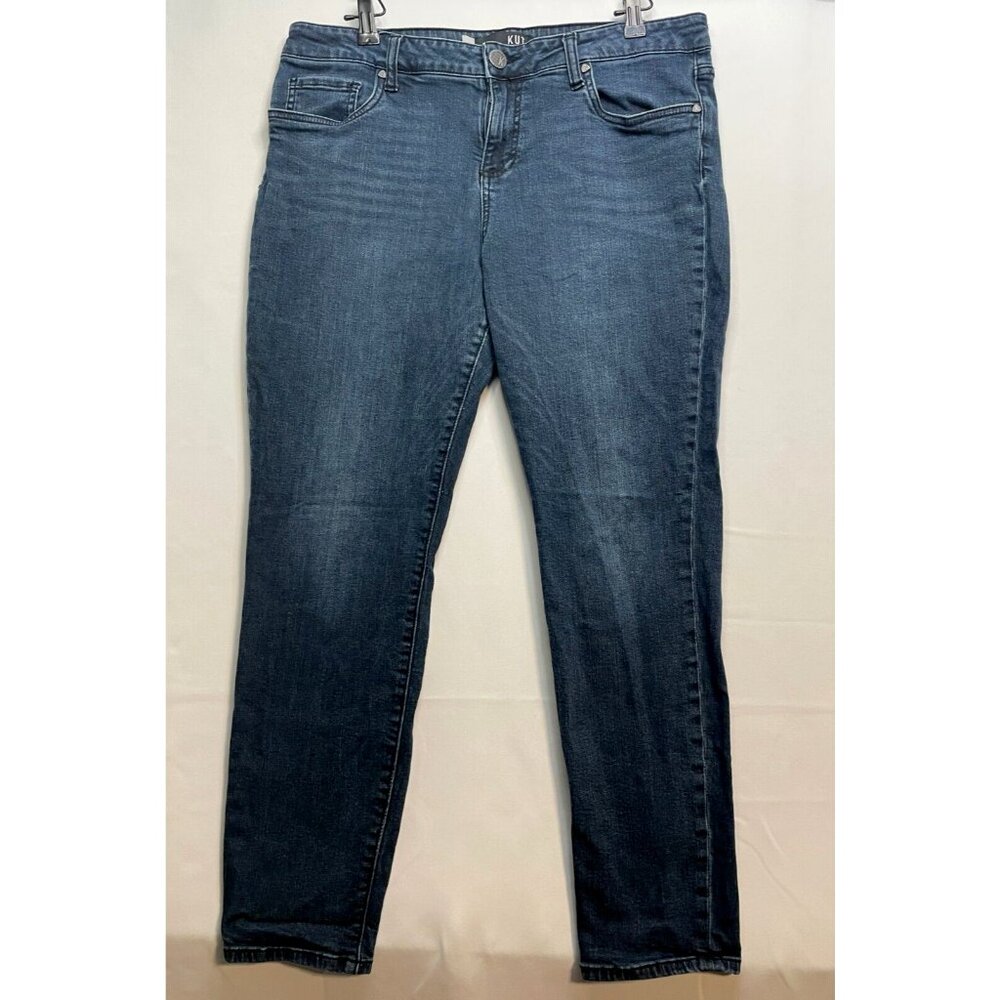 Kut from Kloth Donna jeans womens 14 ankle skinny 32 x 28 mid rise blue